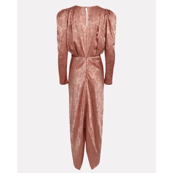 Ronny Kobo Astrid Rose Jacquard Silk Dress XL - Picture 2 of 16